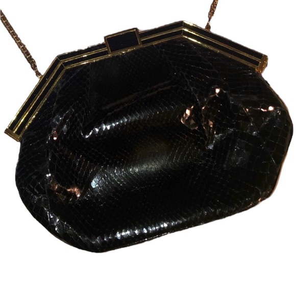 CAGGIANO | BLACK AND GOLD CLUTCH PURSE